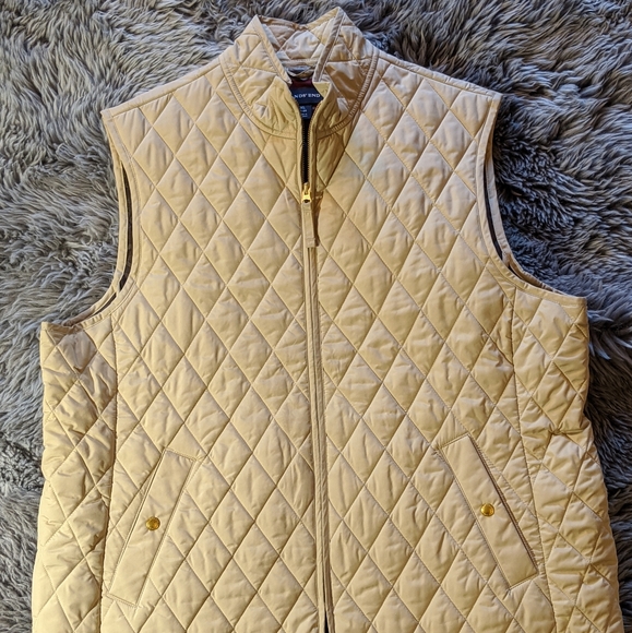 Lands' End Jackets & Blazers - Lands End Tan Quilted Vest